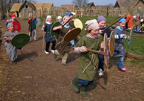 Viking battle practice