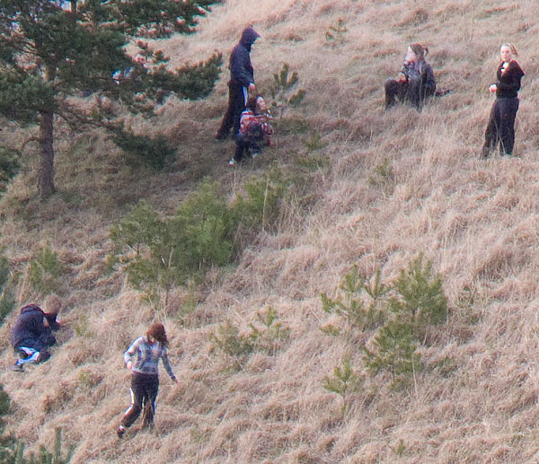 Catching their breath on the far hillside. Catching their breath on the far hillside.