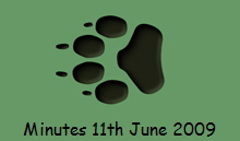 Minutes 11th June 2009