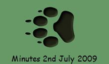 Minutes 2nd July 2009