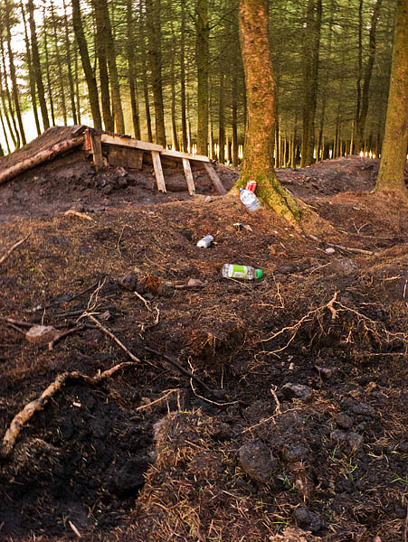 Litter left all around building areas and the unsightly contruction of a new ramp Litter left all around building areas and the unsightly contruction of a new ramp