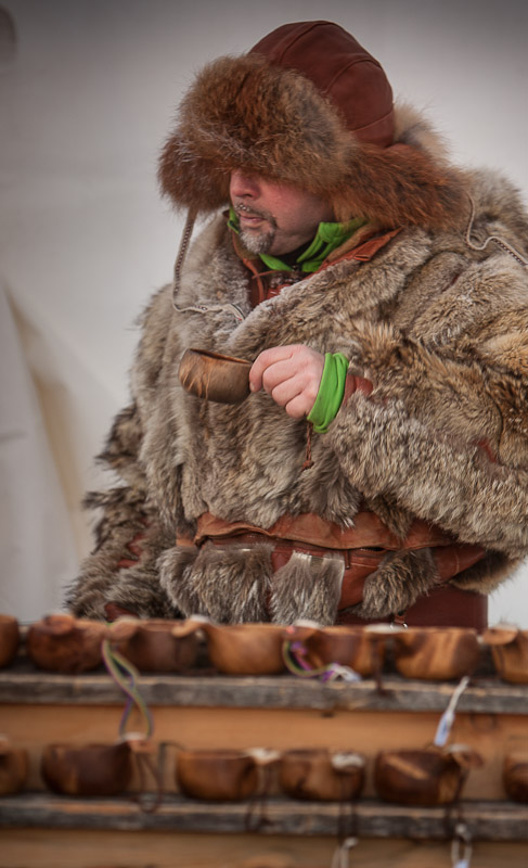 Jokkmokk Market - Kuksa Stall - Ice Raven - Sub Zero Adventure - Copyright Gary Waidson, All rights reserved.