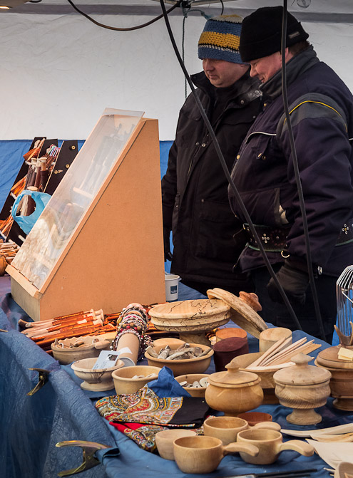 Jokkmokk Market - Woodwork Stall - Ice Raven - Sub Zero Adventure - Copyright Gary Waidson, All rights reserved.