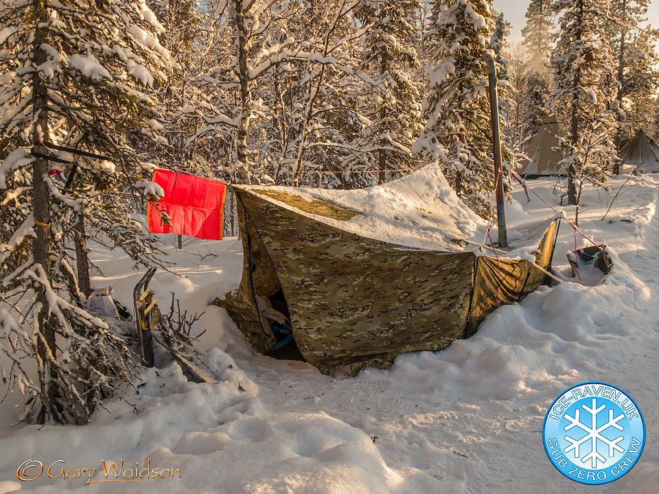 Pete's Smokehouse shelter - Ice Raven - Sub Zero Adventure - Copyright Gary Waidson, All rights reserved.
