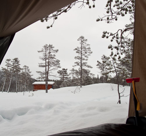 View from my Sleeping Bag - Ice Raven - Sub Zero Adventure - Copyright Gary Waidson, All rights reserved.