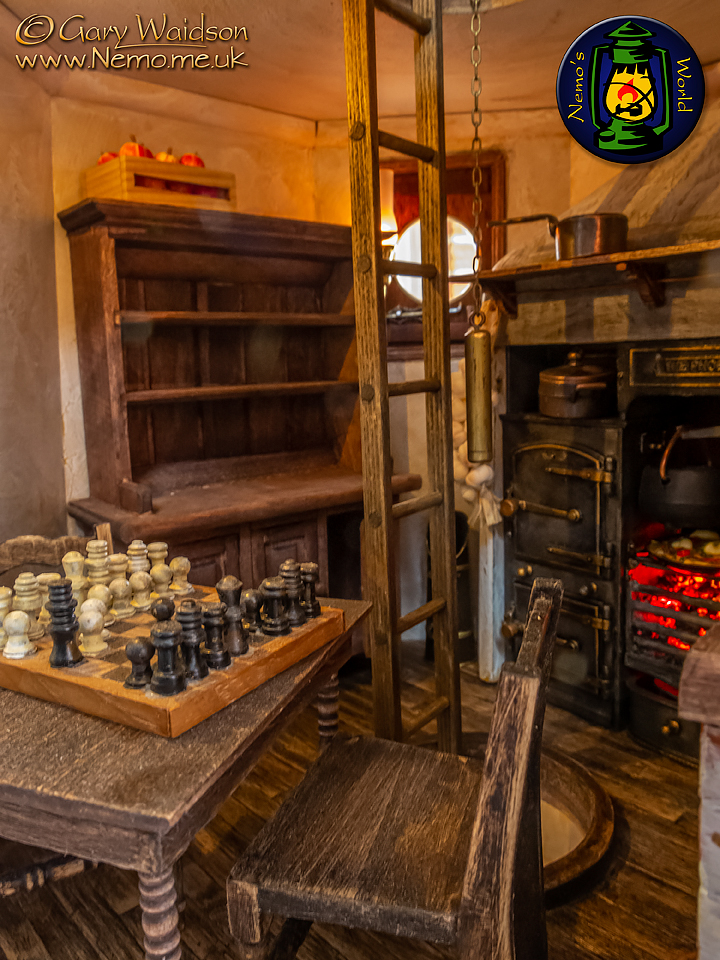 The ladder passing through the Galley - Ammon Rock - Building a 1/12th Scale Gothic Lighthouse - The Steam Tent Co-operative. © Gary Waidson - www.Steamtent.uk The ladder passing through the Galley - Ammon Rock - Building a 1/12th Scale Gothic Lighthouse - The Steam Tent Co-operative. © Gary Waidson - www.Steamtent.uk