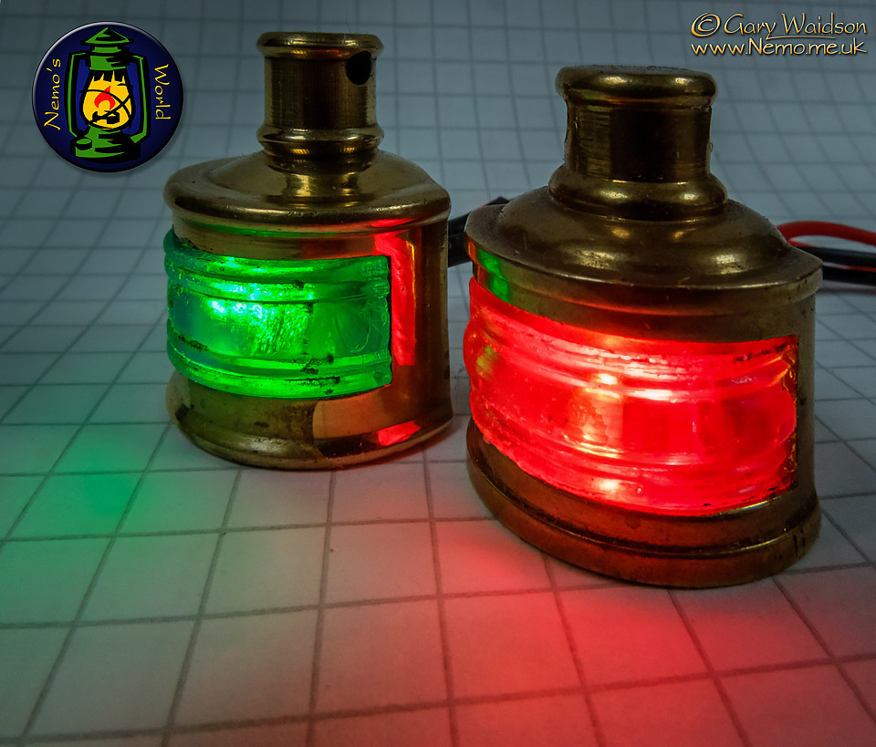 Building a 1/12th Scale Gothic Lighthouse  - The Steam Tent Co-operative. © Gary Waidson - www.Steamtent.uk- Port and Starboard Navigation Lights.