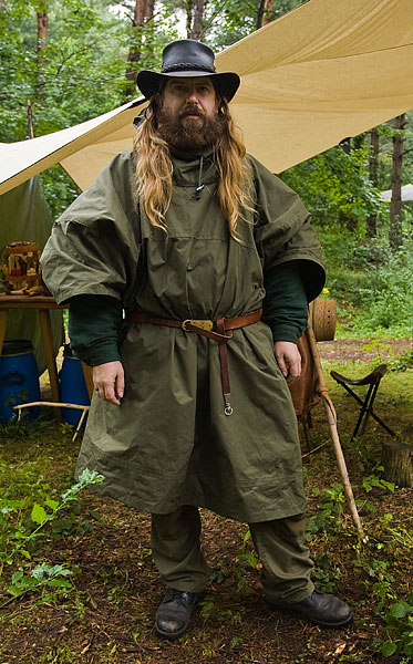 A Ventile poncho belted at the waist. -  2017 - Gary Waidson - Ravenlore