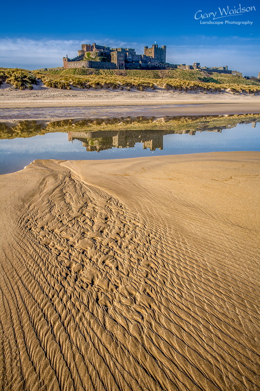 Bamburgh Reflection. Fine Art Landscape Photography by Gary Waidson