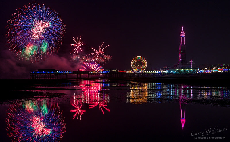 Blackpool Fireworks - Fine Art Landscape Photography by Gary Waidson