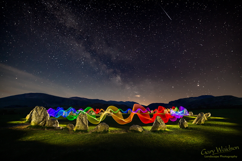 The Carles of Castlerigg - Light Painting - Waylandscape. Fine Art Landscape Photography by Gary Waidson