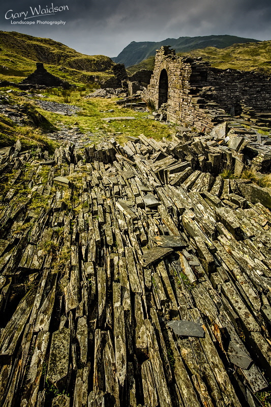 Cwmorthin. Slate mill arch. Fine Art Landscape Photography by Gary Waidson Cwmorthin. Slate mill arch. Fine Art Landscape Photography by Gary Waidson