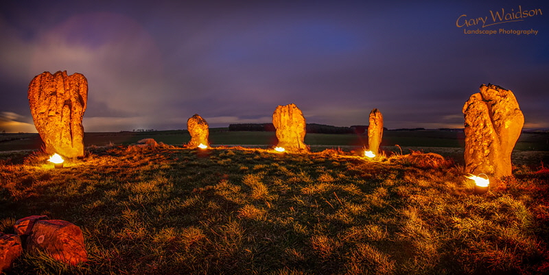 Duddo By Firelight - �  Waylandscape. Fine Art Landscape Photography by Gary Waidson