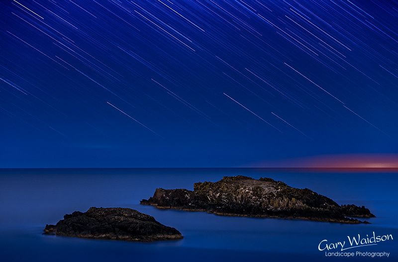 Llanddwyn Startrails. Fine Art Landscape Photography by Gary Waidson