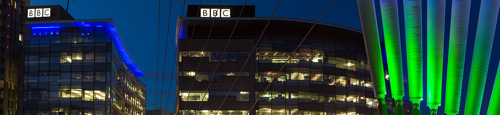 Media City and Salford Quays Panorama.  Fine Art Landscape Photography by Gary Waidson