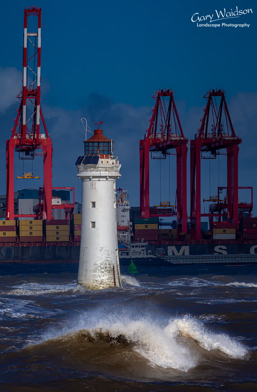 Perch Rock Light - Storm Jorge - New-Brighton - Fine Art Landscape Photography by Gary Waidson