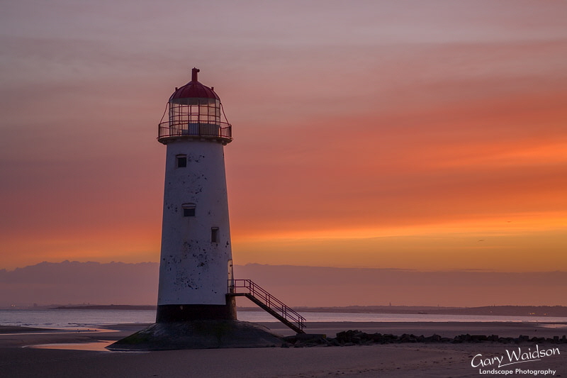 Point of Ayr lighthouse on Talacre Beach. Fine Art Landscape Photography by Gary Waidson