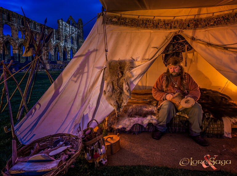 Wayland working by lamplight at Whitby